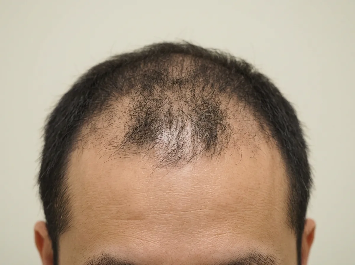 Male hairline before treatment